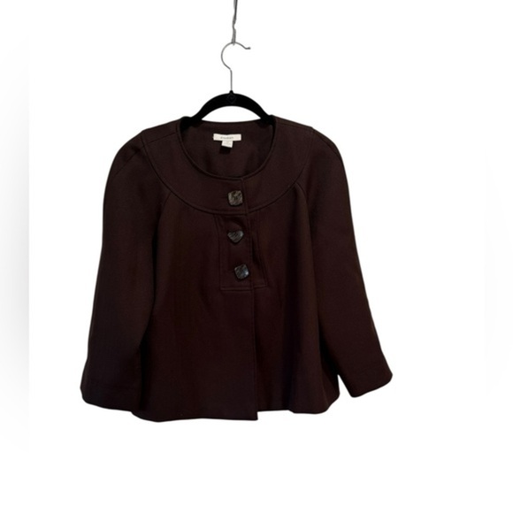 dressbarn Jackets & Blazers - 🤎 Dressbarn 3-Button Swing Jacket – Chocolate Brown (M)